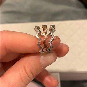 Pandora Timeless Zig Zag Rings